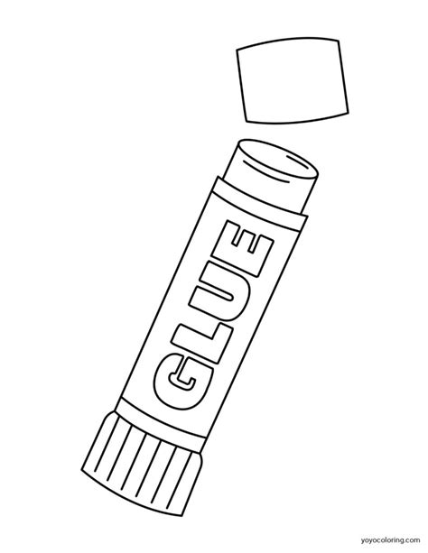 Glue stick Coloring Pages ᗎ Printable Painting Template