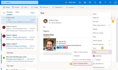 How To View A Message Header In Outlook Web