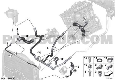 Cooling System Coolant Hoses Bmw 320i Pg97 E90n Parts Catalogs Partsouq