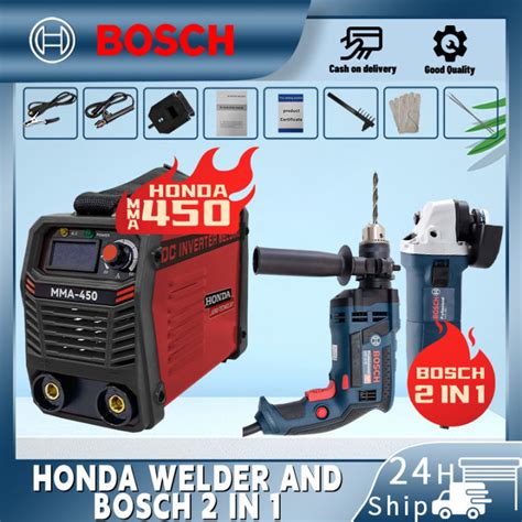 Honda Mma 450 Portable Igbt Inverter Welding Machine Bosch 2in1