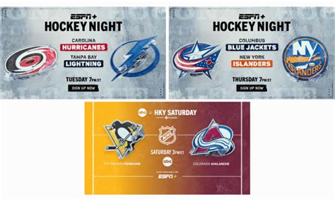 Exclusively on ABC, ESPN+ and Hulu This Week: Three National Hockey ...