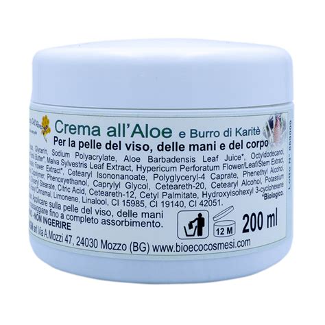 Crema all Aloe e Burro di Karité 200ml Bio Eco Cosmesi