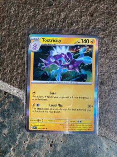 Pokemon Card TCG Obsidian Flames Holo Toxtricity 072 197 EBay