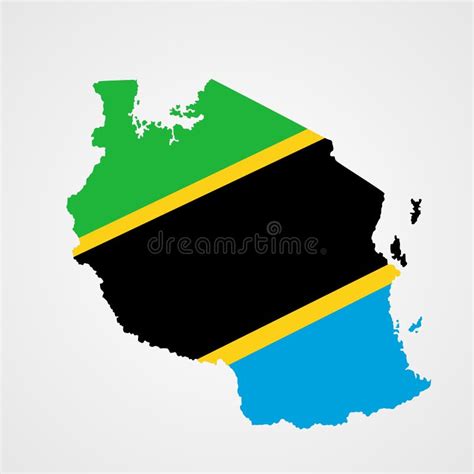 Mapa Y Bandera De Tanzania Stock De Ilustraci N Ilustraci N De Alto