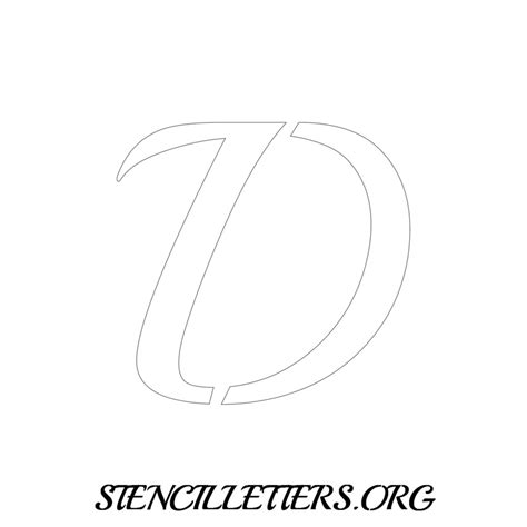 3 Inch Free Printable Individual 172 Calligraphy Uppercase Letter Stencils Stencil Letters Org