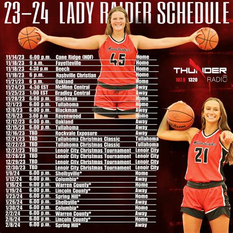 SCHEDULE DROP: Red Raider, Lady Raider basketball tips off in one month ...