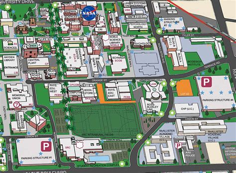 University Of Arizona Campus Map Maps For You