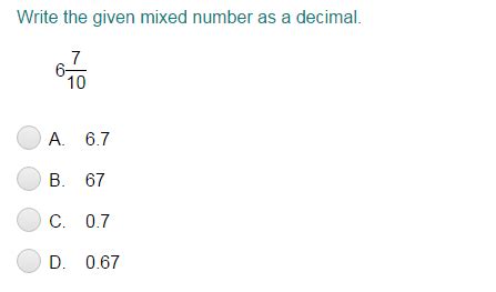 How To Write Mixed Numbers As Decimals