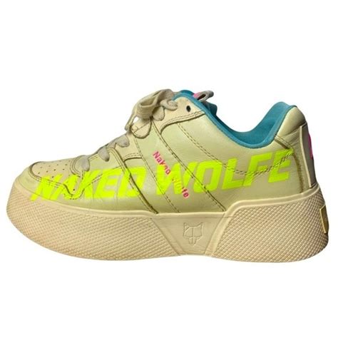 Naked Wolfe Pixie Logo Sneakers Summer Fesitival Neon Gem