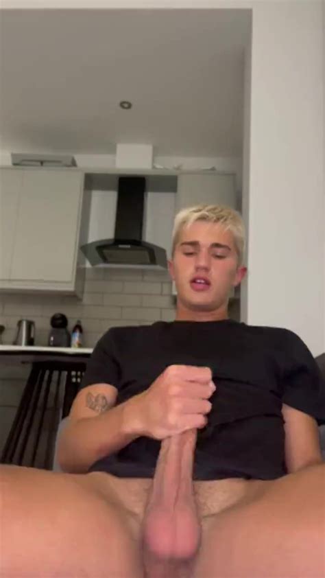 Gooning Blonde Twink Jerk Off Cum Fountain ThisVid