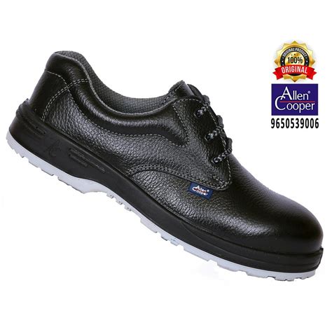 Men Safety Shoe Allen Cooper Ac With Socks Leather Upper Dip Pu