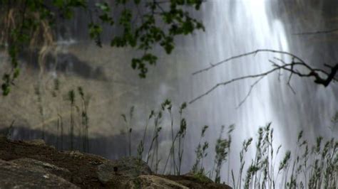 Waterfall 0305 Stock Footage Of A Waterfall Gushing Through Big Rocks