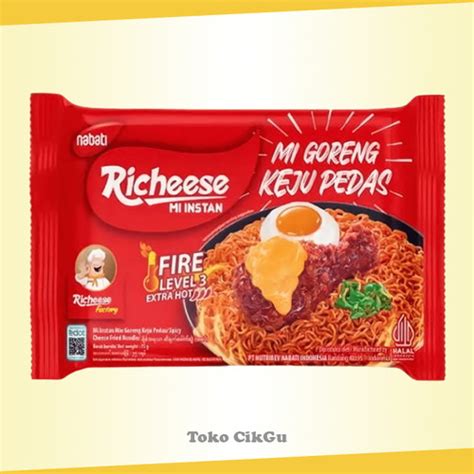 Jual Mie Instan Richeese Nabati Mi Goreng Keju Pedas Level 3 Kota