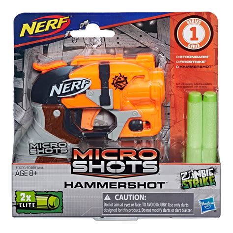 Nerf MicroShots Zombie Strike Hammershot Blaster