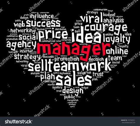 Manager Word Cloud Concept Over White Stock Illustration