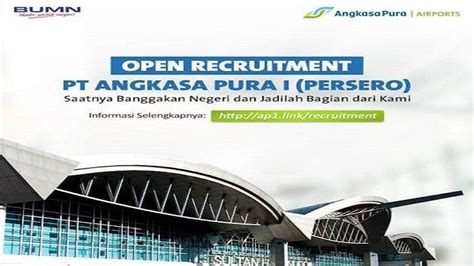 Lowongan Kerja Bumn Angkasa Pura Bandara Syarat Lowongan Untuk