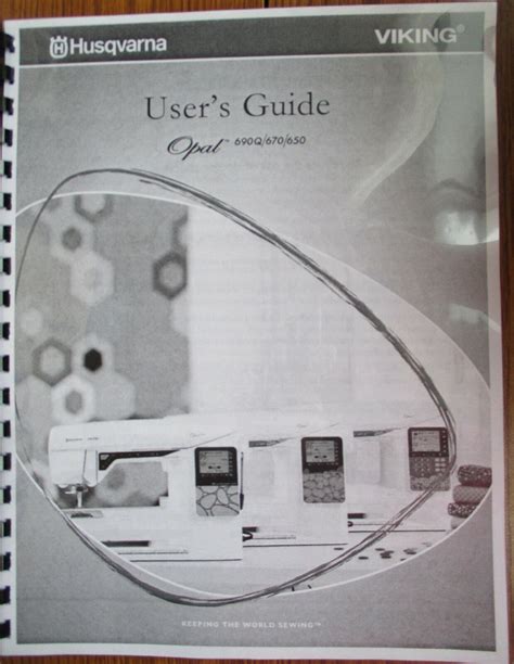 Husqvarna Viking Opal Q Sewing Machine Users Guide Etsy