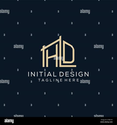 Initial Hd Logo Clean And Modern Architectural And Construction Logo