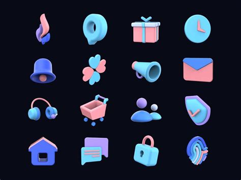 950+ 3D Icon Pack | 3d icons, Icon pack, Graphic shapes design