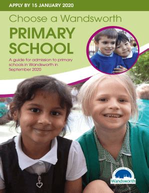 Fillable Online Choose A Wandsworth Primary School 2020 Fax Email Print