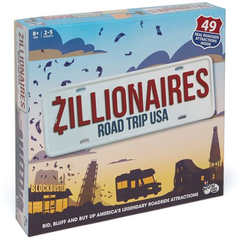 Big Potato Games Zillionaires Road Trip Usa Board Game Of Bidding