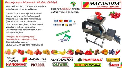 FAZER POLPA DE ACEROLA MÁQUINAS INDUSTRIAIS DA CIMM