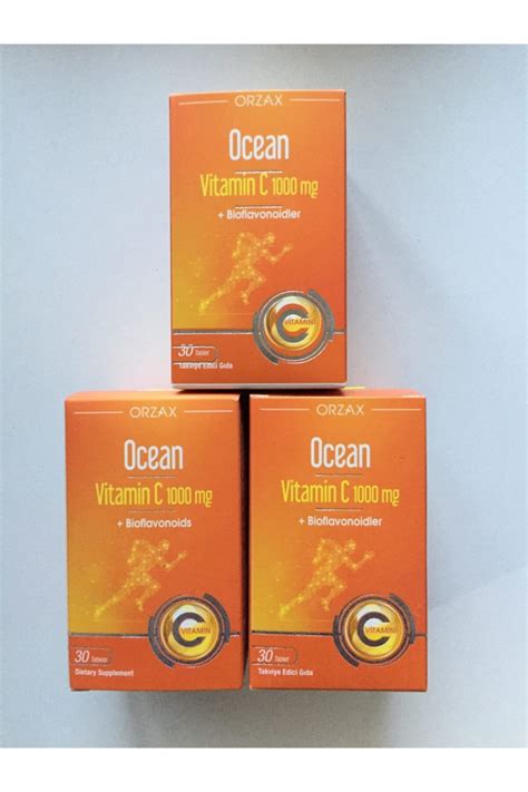 Ocean Ocean Vitamin C 30 Tablet 1000 mg 3 Kutu Fiyatı, Yorumları - Trendyol