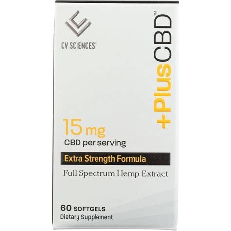 Pluscbd Oil Cbd Full Spectrum Hemp Extract Extra Strength 15 Mg 60