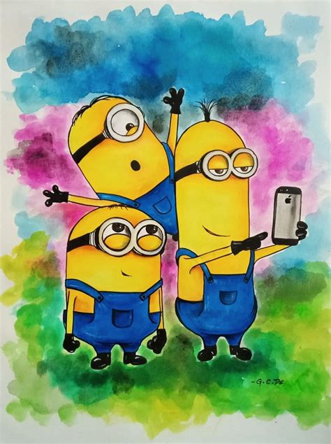 Minions | Minion painting, Disney art drawings, Cute cartoon drawings