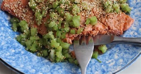 Recipe Grilled Coho Salmon With Sesame Celery Relish Globalnewsca