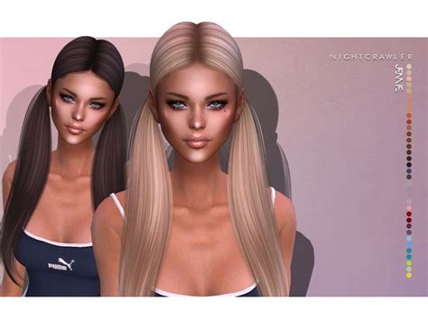 Nightcrawler Sims Nightcrawler Jennie HAIR Sims 4 Cc Custom