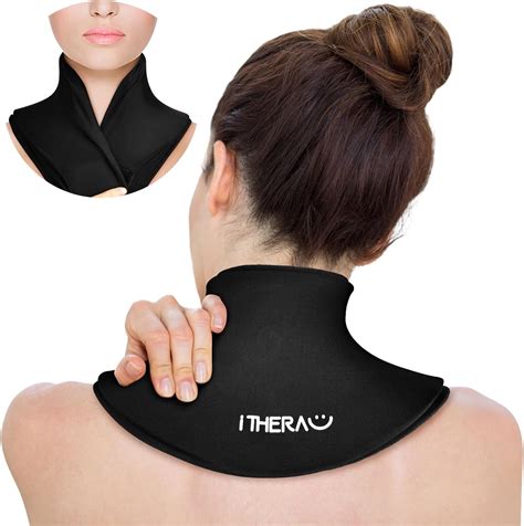 Itherau Neck Ice Pack Wrap Soft Gel Ice Packs For Injuries Reusable