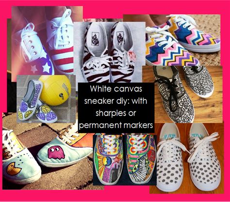 White Canvas Sneakers With A Twist Use Any Permanent Marker I Recommend Sharpies To Give