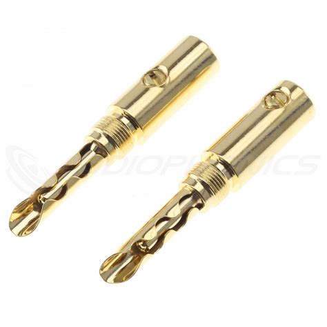 Bfa Banana Plugs Gold Plated Mm Pair Audiophonics