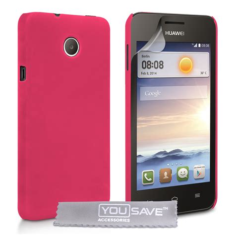 YouSave Accessories Huawei Ascend Y330 Hard Hybrid Case Hot Pink