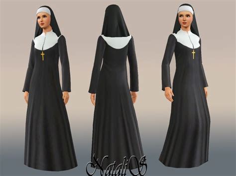 Free Natalis Nuns Outfit Fa Ya Sims 4 Dresses Nun Outfit Outfits