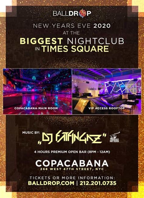 Times Square New Years Eve at Copacabana | NYC New Years Eve 2026