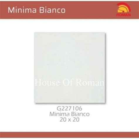 Jual Roman Keramik Lantai Minima Bianco 20x20 Keramik Putih Polos