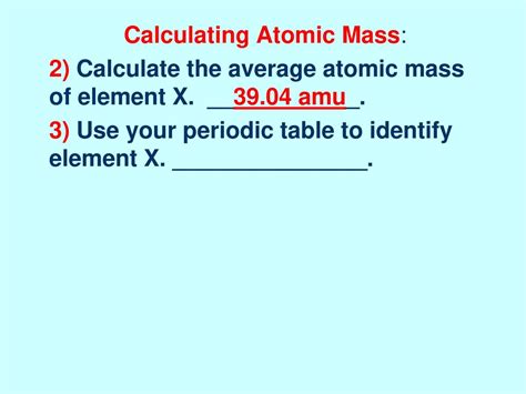 39 Average Atomic Mass Calculation AsimCseperke