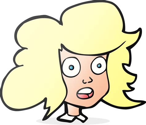 cartoon surprised female face 12296014 Vector Art at Vecteezy