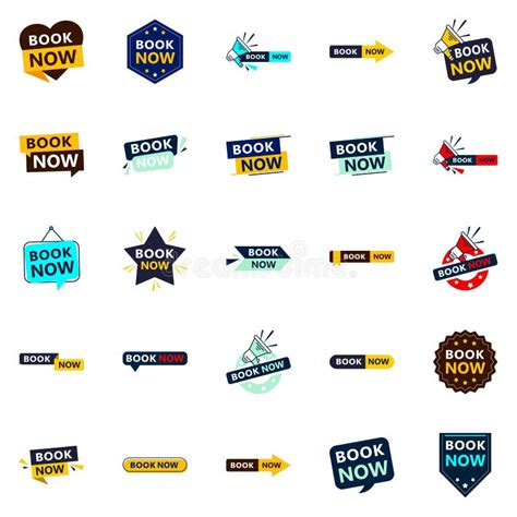 25 Eye-catching Book Now Banners To Grab Attention Stock Vector ...