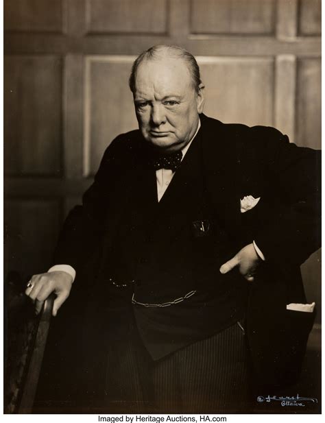 Sold A Winston Churchill Photograph By Yousuf Karsh Commanded Scroll