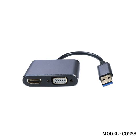 CO228 USB 3.0 TO VGA/HDMI ADAPTER - kameha.com.my