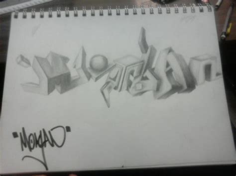 3D graffiti sketch by Albinoethiopian07 on DeviantArt