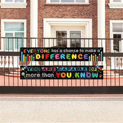 2 Pack Motivational Classroom Banner Poster Positive Banner ...