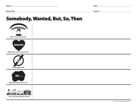 Somebody Wanted But So Then Printable