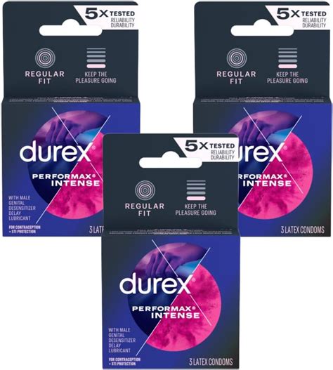 Amazon Durex Performax Intense Condoms Ultra Fine Ribbed Dotted