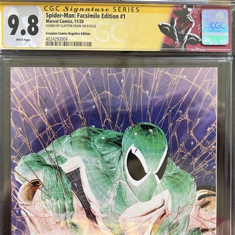 SPIDER MAN FACSIMILE 1 NEGATIVE VIRGIN CGC 9 8 SS INFINITY Signature