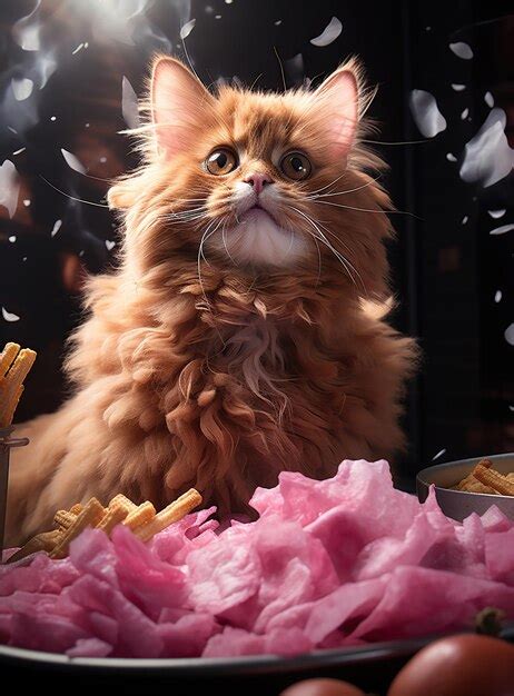 Premium Photo | Cat cat fur pink animal