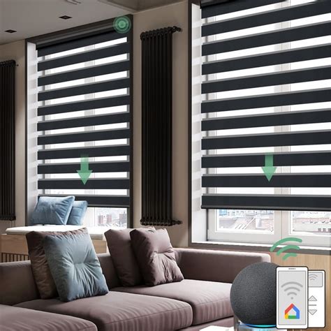 Yoolax Motorized Zebra Blinds Works With Alexa Motorized Blinds With